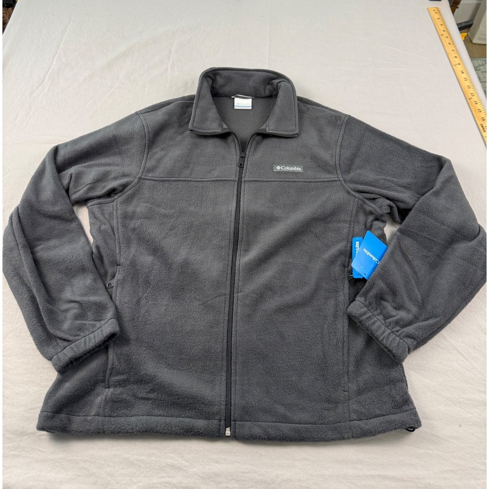 Columbia Mnt Grant Fleece Full Zip Jkt Mens Large Charcoal Gray XM1247-013 NWTT